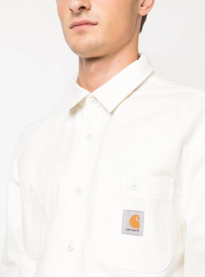 Carhartt WIP Overhemd met logopatch Wit