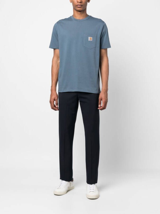 Carhartt WIP T-shirt met logopatch Blauw