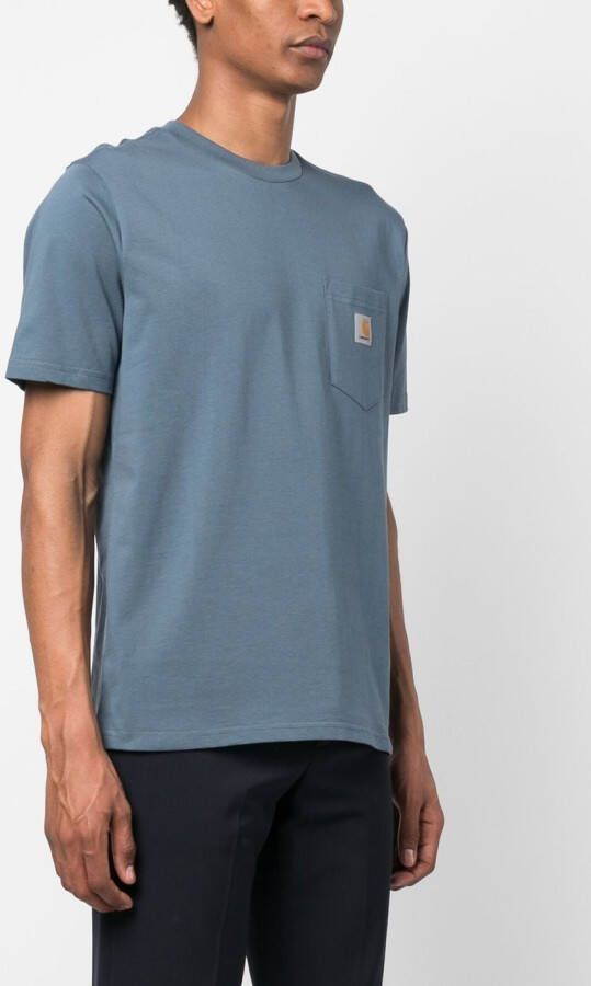 Carhartt WIP T-shirt met logopatch Blauw