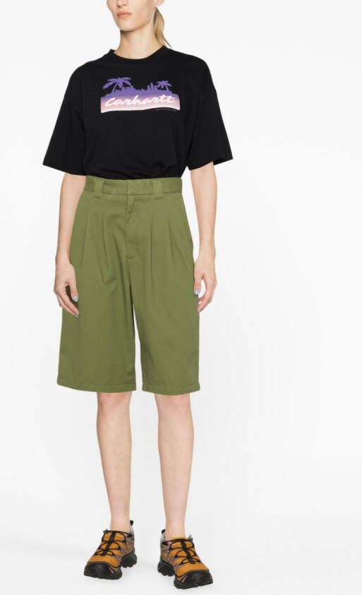 Carhartt WIP Shorts met logopatch Groen