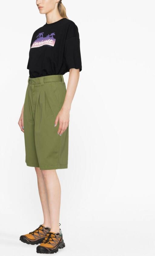Carhartt WIP Shorts met logopatch Groen