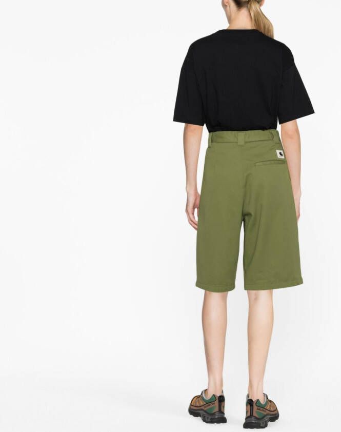 Carhartt WIP Shorts met logopatch Groen