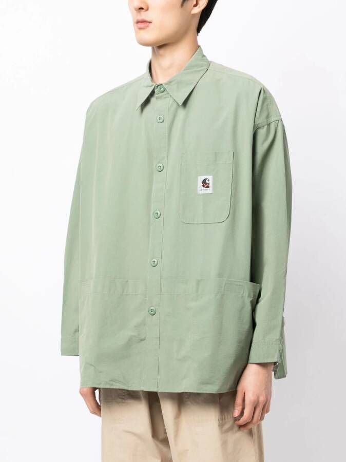 Carhartt WIP Overhemd met logopatch Groen
