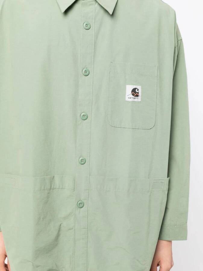 Carhartt WIP Overhemd met logopatch Groen