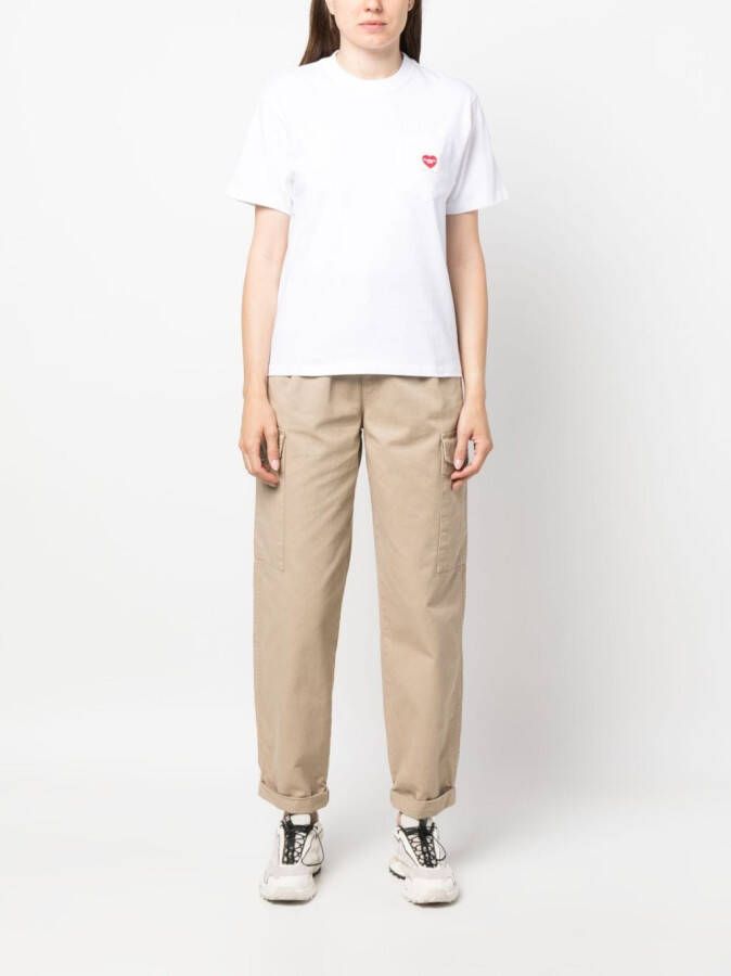 Carhartt WIP T-shirt met logopatch Wit