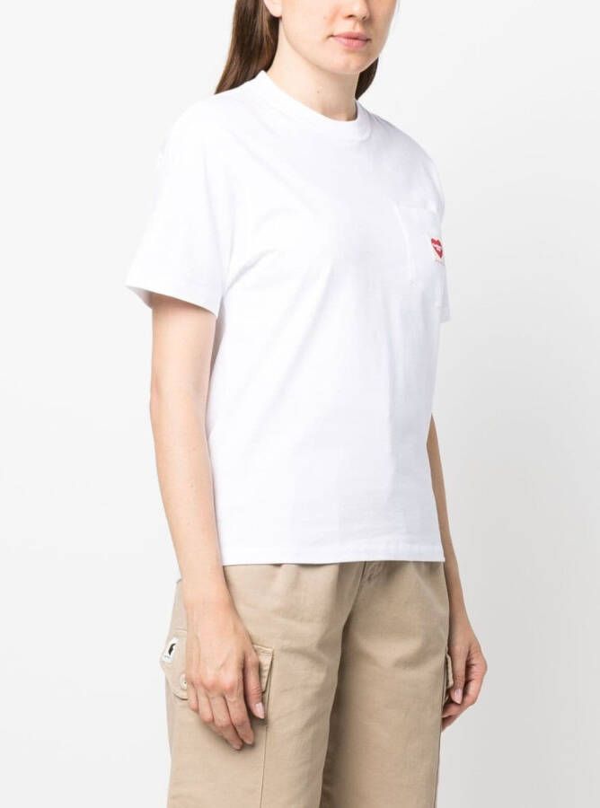 Carhartt WIP T-shirt met logopatch Wit