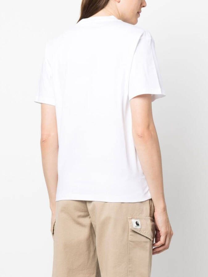 Carhartt WIP T-shirt met logopatch Wit