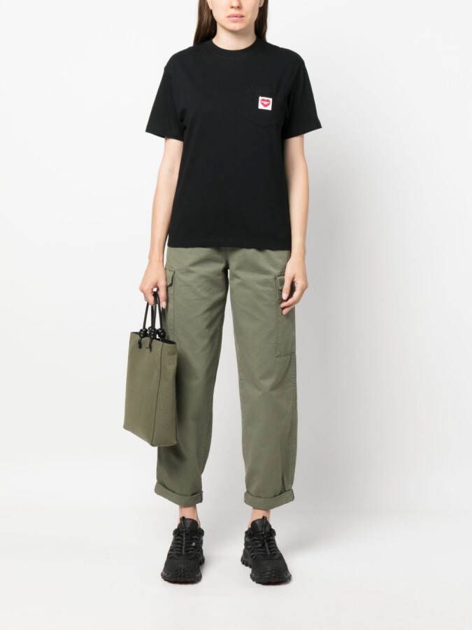 Carhartt WIP T-shirt met logopatch Zwart