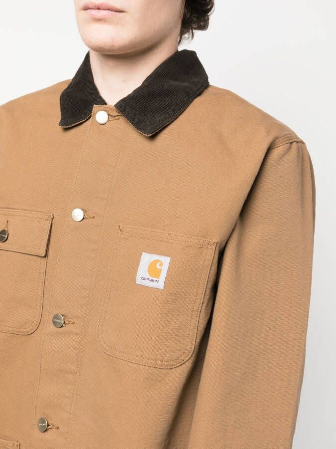 Carhartt WIP Mantel met enkele rij knopen Bruin