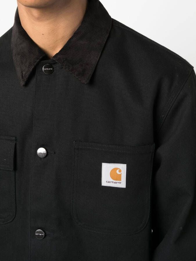 Carhartt WIP Michigan shirtjack met drukknopen Zwart