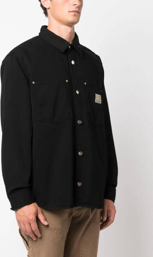 Carhartt WIP Overhemd met logopatch Zwart