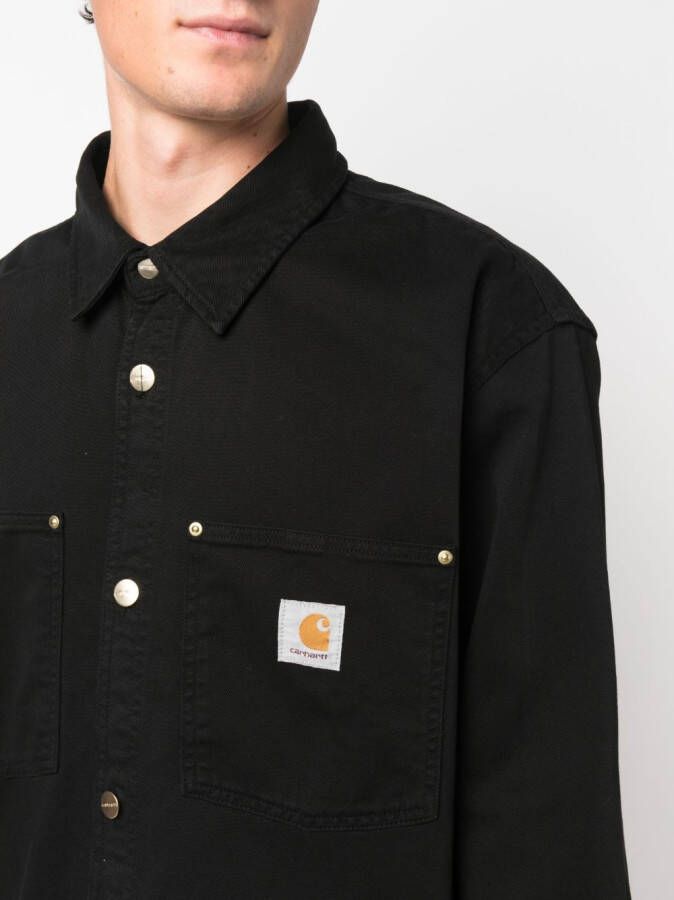 Carhartt WIP Overhemd met logopatch Zwart