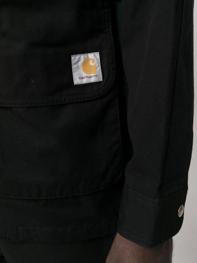 Carhartt WIP Shirtjack met vlakken Zwart