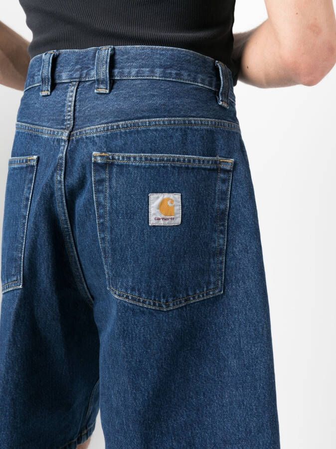 Carhartt WIP Shorts met logopatch Blauw