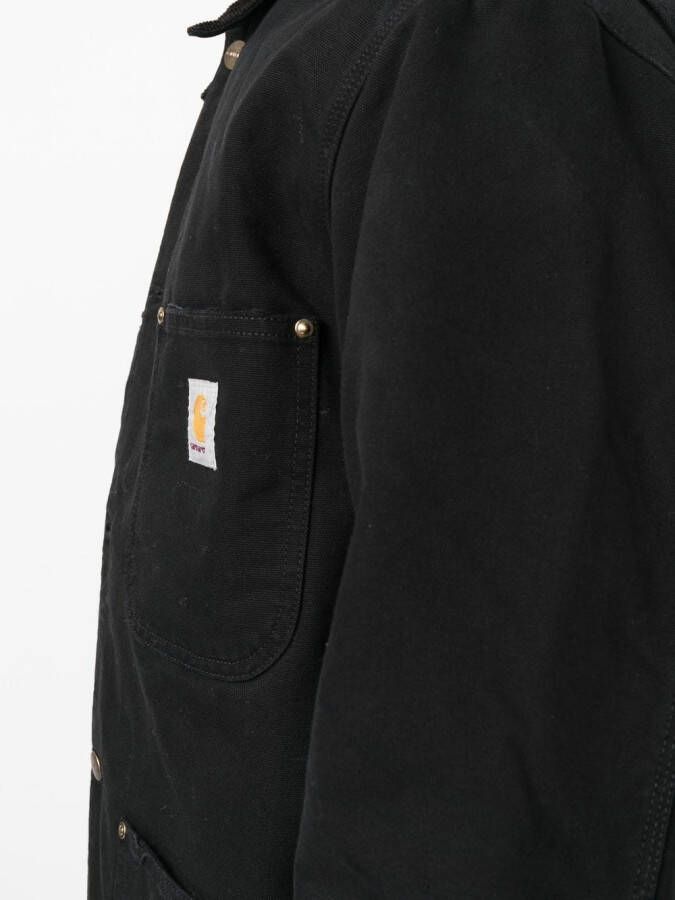 Carhartt WIP Shirtjack met logopatch Zwart