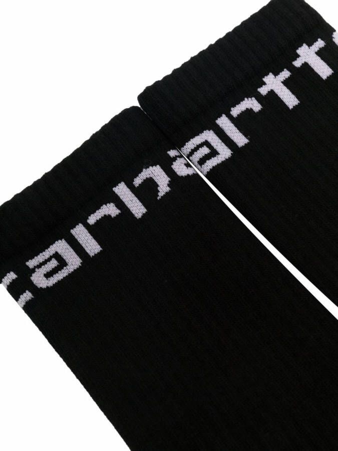 Carhartt WIP Sokken met intarsia logo Zwart