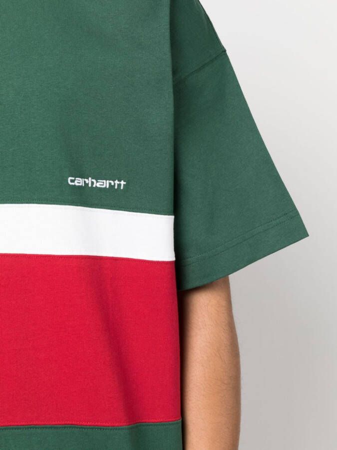 Carhartt WIP T-shirt met gestreept detail Groen