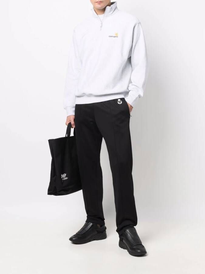 Carhartt WIP Sweater met halve rits Grijs