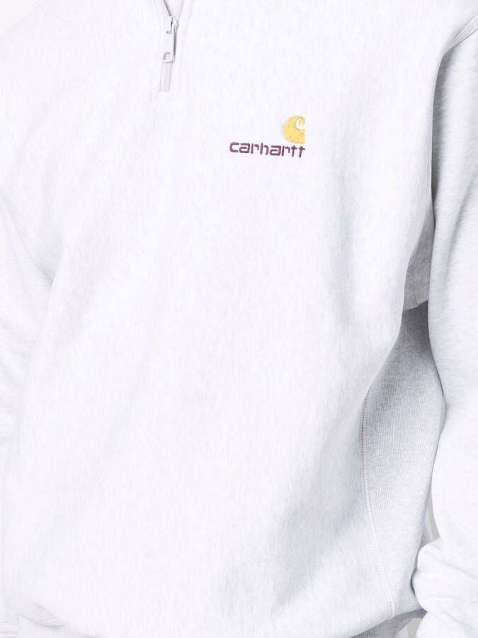 Carhartt WIP Sweater met halve rits Grijs