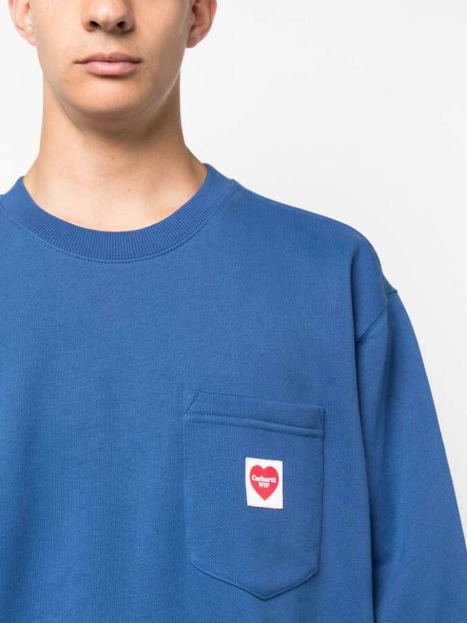Carhartt WIP Sweater met logopatch Blauw