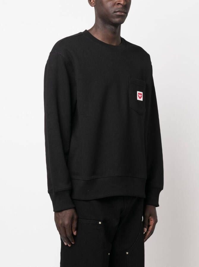 Carhartt WIP Sweater met logopatch Zwart