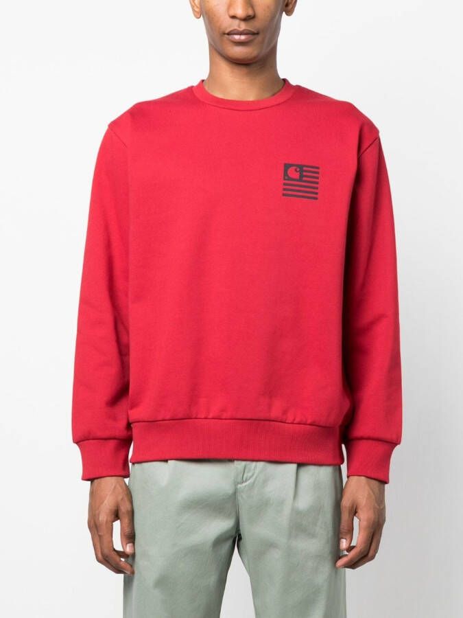 Carhartt WIP Sweater met logoprint Rood