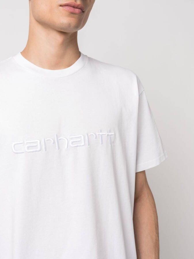 Carhartt WIP T-shirt met geborduurd logo Wit