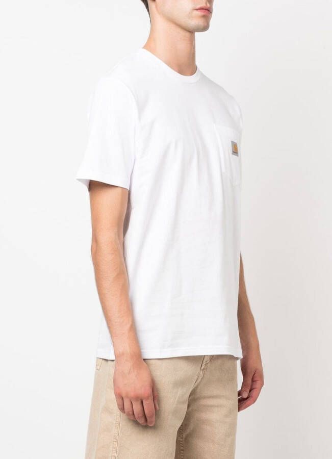 Carhartt WIP T-shirt met logopatch Wit