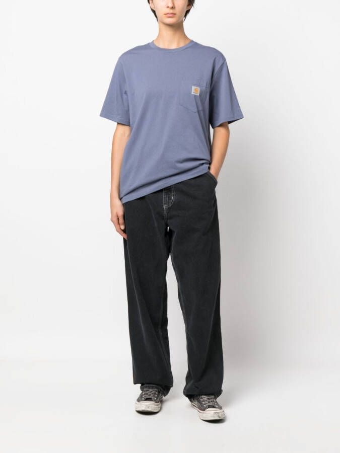 Carhartt WIP T-shirt met logopatch Blauw