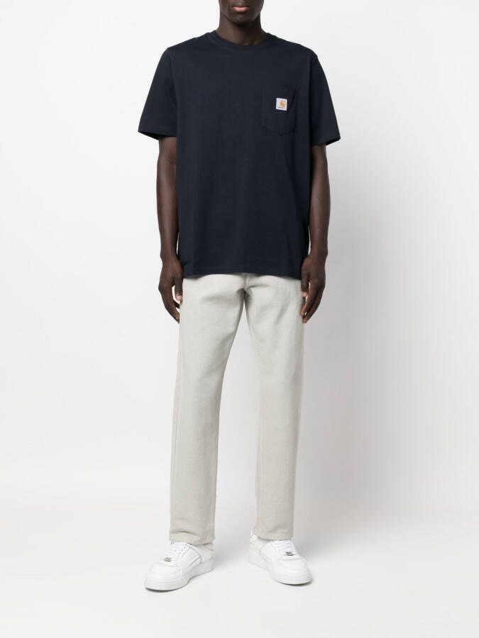 Carhartt WIP T-shirt met logopatch Blauw