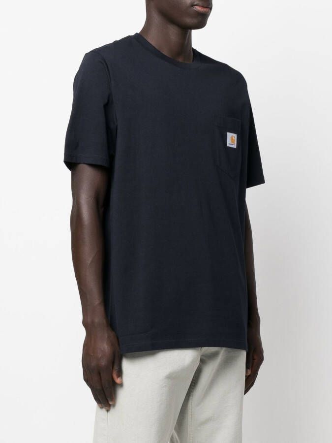 Carhartt WIP T-shirt met logopatch Blauw