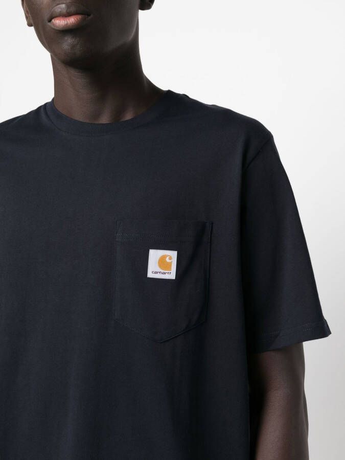 Carhartt WIP T-shirt met logopatch Blauw