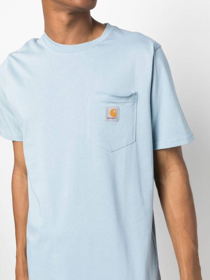 Carhartt WIP T-shirt met logopatch Blauw