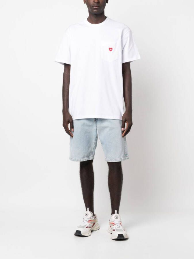 Carhartt WIP T-shirt met logopatch Wit