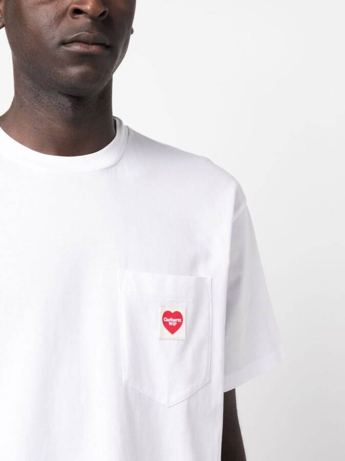Carhartt WIP T-shirt met logopatch Wit