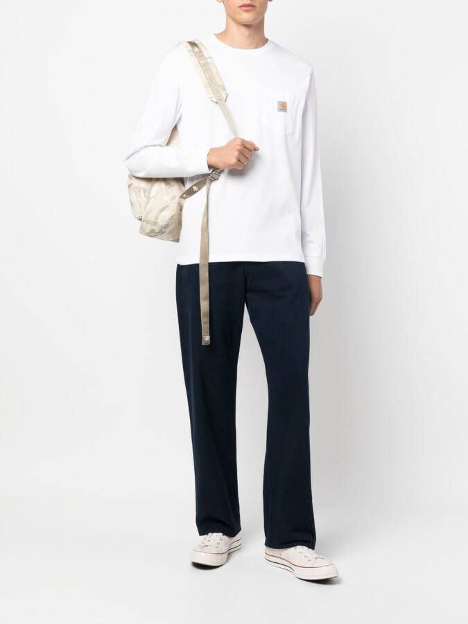 Carhartt WIP T-shirt met logopatch Wit