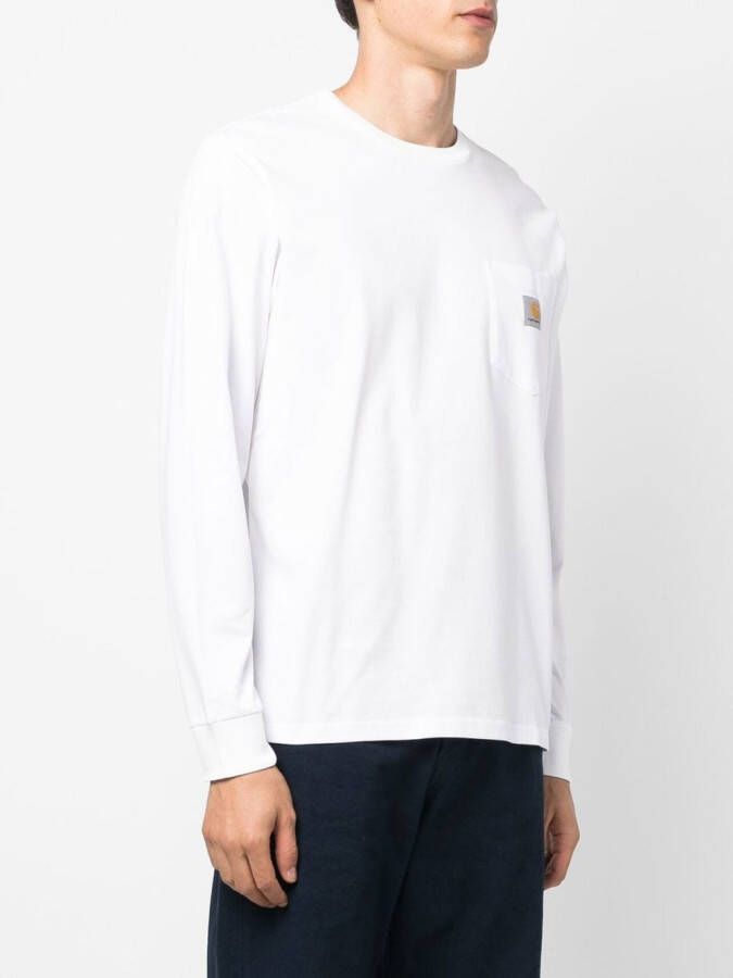 Carhartt WIP T-shirt met logopatch Wit