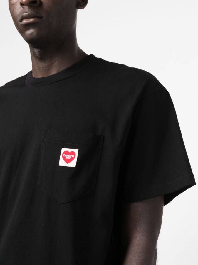 Carhartt WIP T-shirt met logopatch Zwart