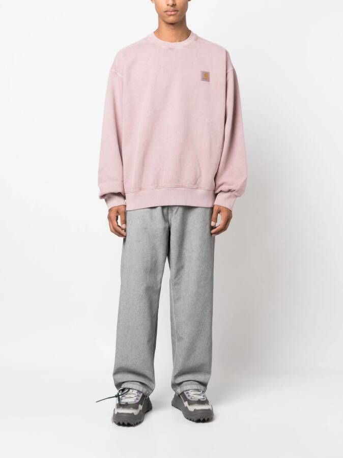 Carhartt WIP Sweater met logopatch Roze
