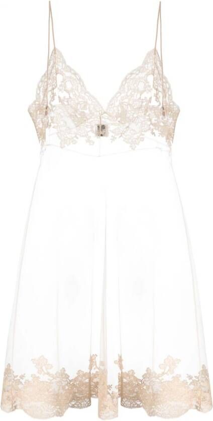 Carine Gilson Nachthemd met kant Beige