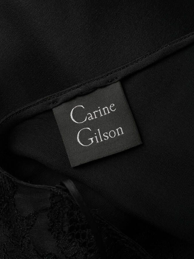 Carine Gilson Nachthemd met kant Zwart