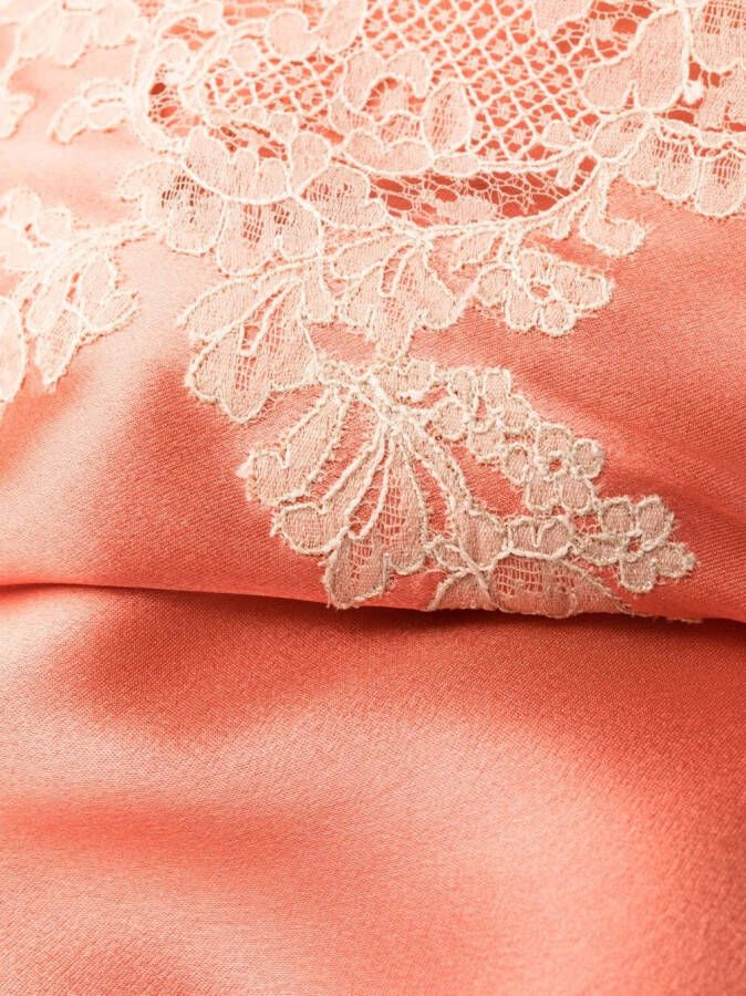 Carine Gilson Zijden badjas Roze