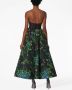 Carolina Herrera Avondjurk met bloemenprint Zwart - Thumbnail 3