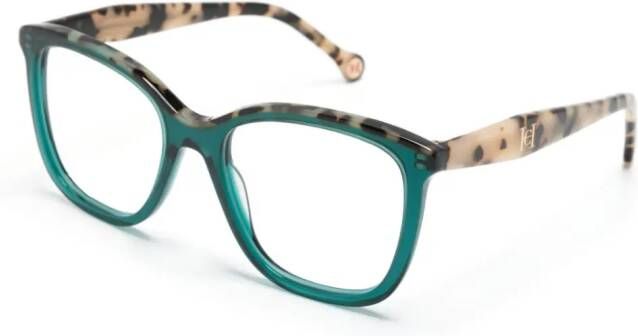 Carolina Herrera Bril met vierkant montuur Groen