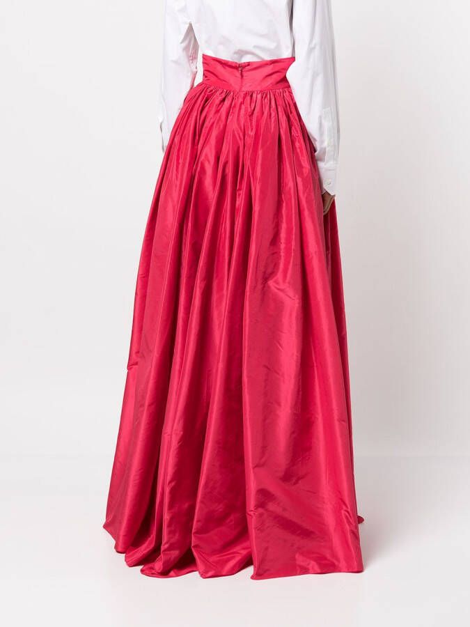 Carolina Herrera Geplooide jurk Roze