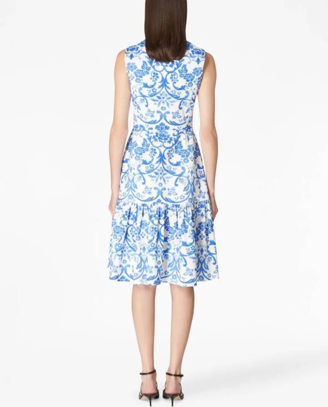 Carolina Herrera Jurk met grafische print Wit