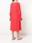 Carolina Herrera long-sleeved loose dress Rood - Thumbnail 4
