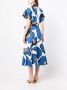 Carolina Herrera Midi-jurk met grafische print Blauw - Thumbnail 4