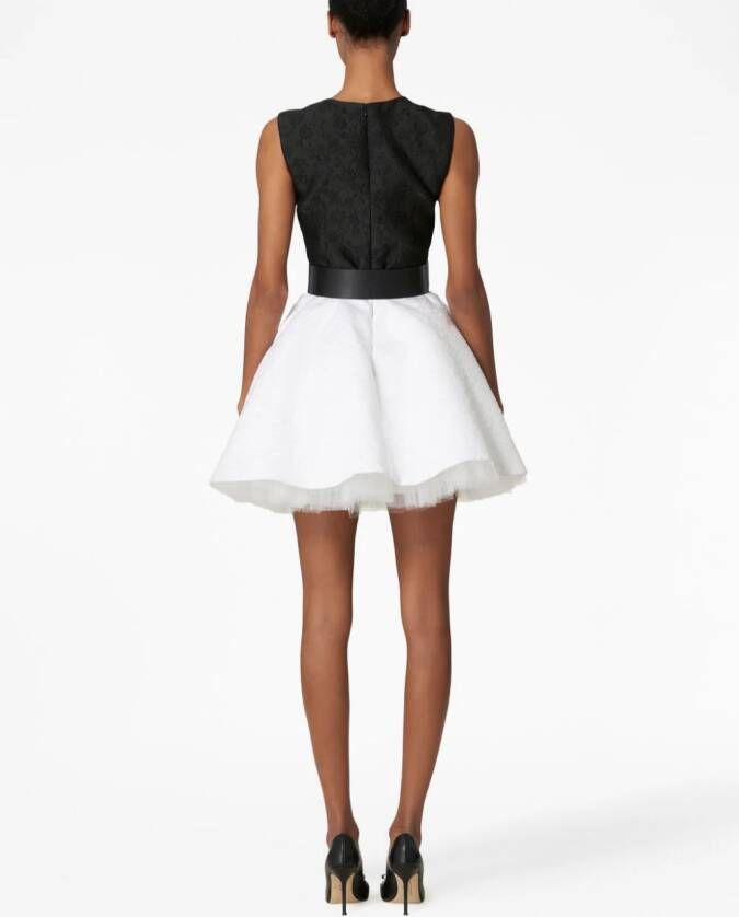 Carolina Herrera Midi-jurk met jacquard Zwart