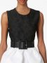 Carolina Herrera Midi-jurk met jacquard Zwart - Thumbnail 4